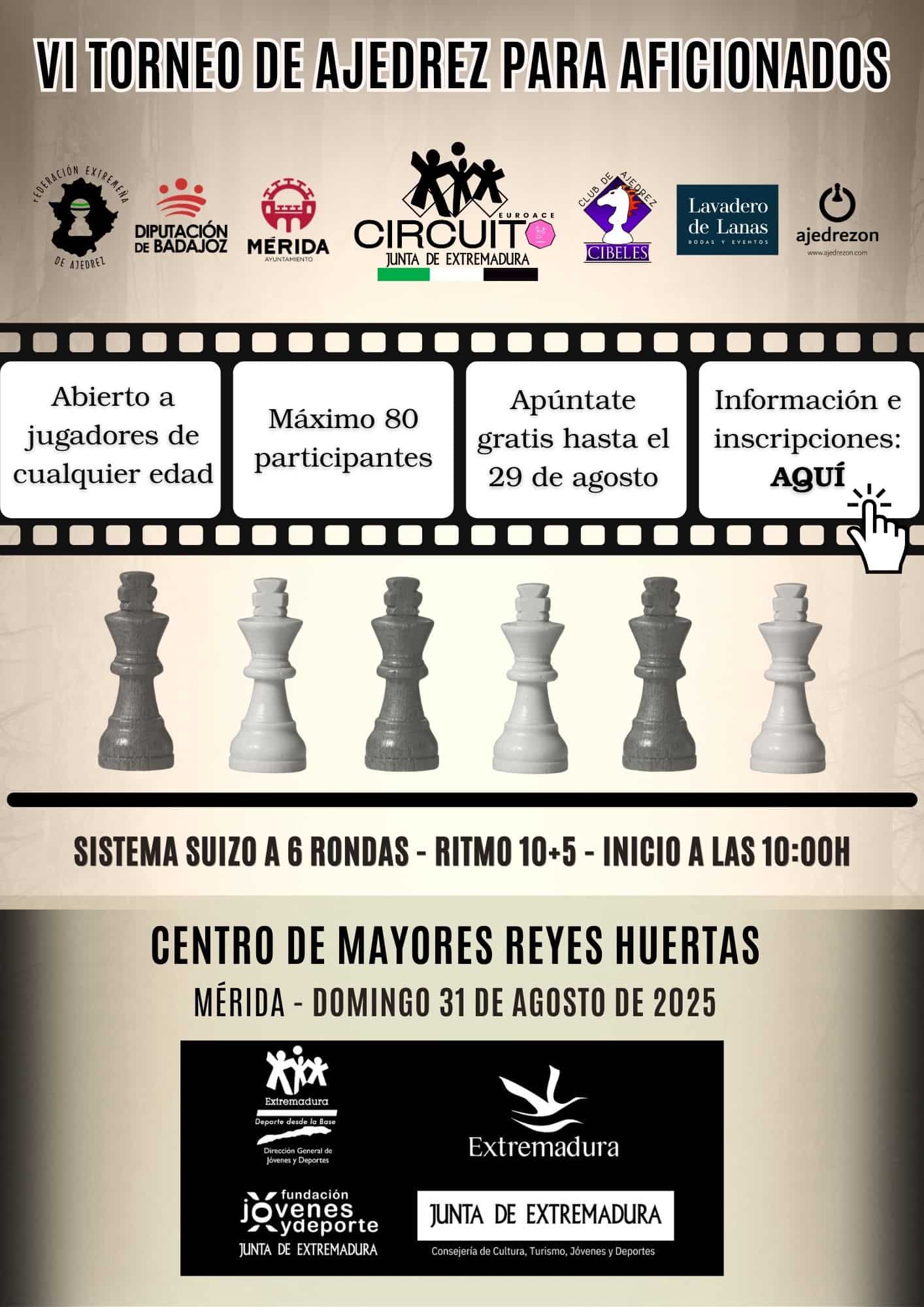 VI Torneo de Ajedrez para Aficionados Mérida, 31 de agosto de 2025 ...